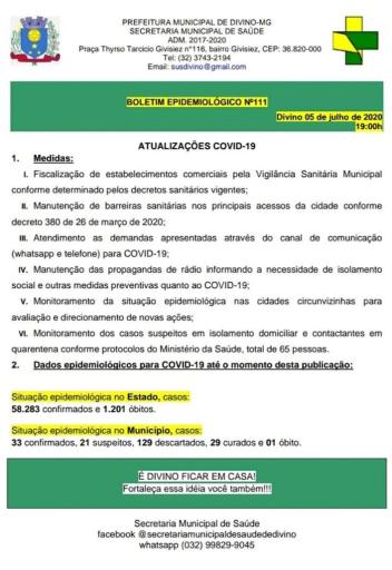 Boletim Informativo 05/07/2020