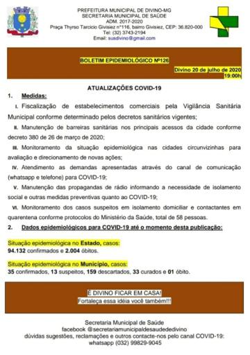 Boletim Informativo 20/07/2020