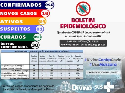 Boletim Informativo 27/04/2021