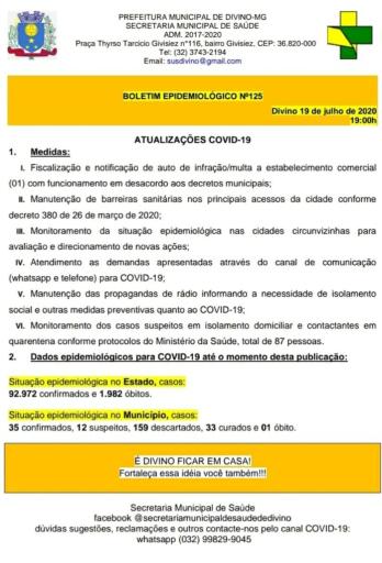 Boletim Informativo 19/07/2020